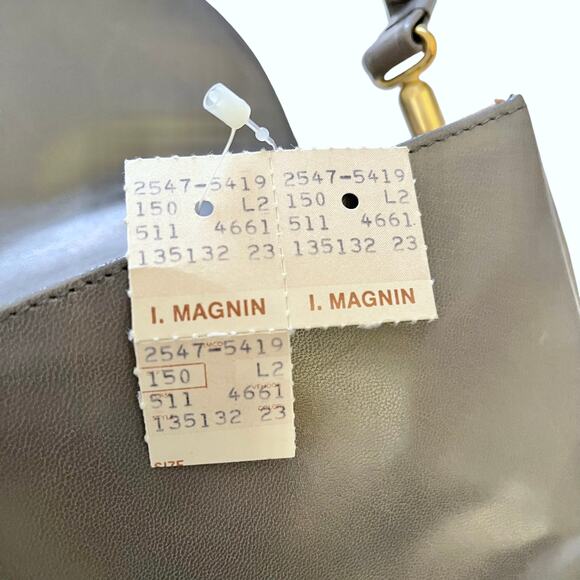 NWT Vintage Rodo Gray Leather Accordion Shoulder Bag - Deadstock Italian Purse - Picture 8 of 10